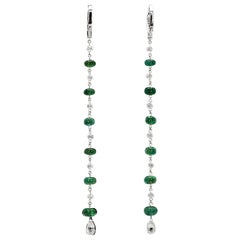 PANIM Orecchini a goccia con perle di diamanti bianchi da 2,98 carati in oro bianco 18 carati