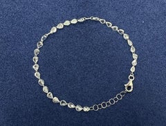 Panim 3 Carats Pear Rose cut Diamond Bracelet 18K White Gold