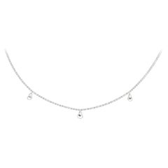 PANIM 3 Dancing Diamond Briolettes 18K White Gold Mille Etoiles Necklace