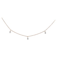 PANIM 3 Dancing Diamond Briolettes 18K Yellow Gold Mille Etoiles Necklace