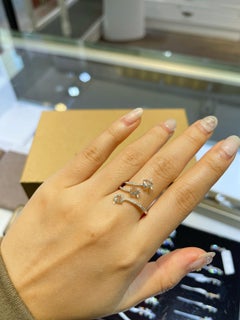 PANIM 3-Stone Diamond Rosecut 18K White Gold Wrap Ring