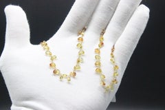PANIM Collier à maillons ras du cou à fleurs en diamants naturels de couleur fantaisie de 48,01 carats