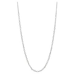 PANIM Collana in oro bianco 18 carati con diamante Rosecut da 4,51 carati