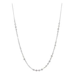 PANIM 4.51 Carat Diamond Rosecut 18 Karat White Gold Necklace