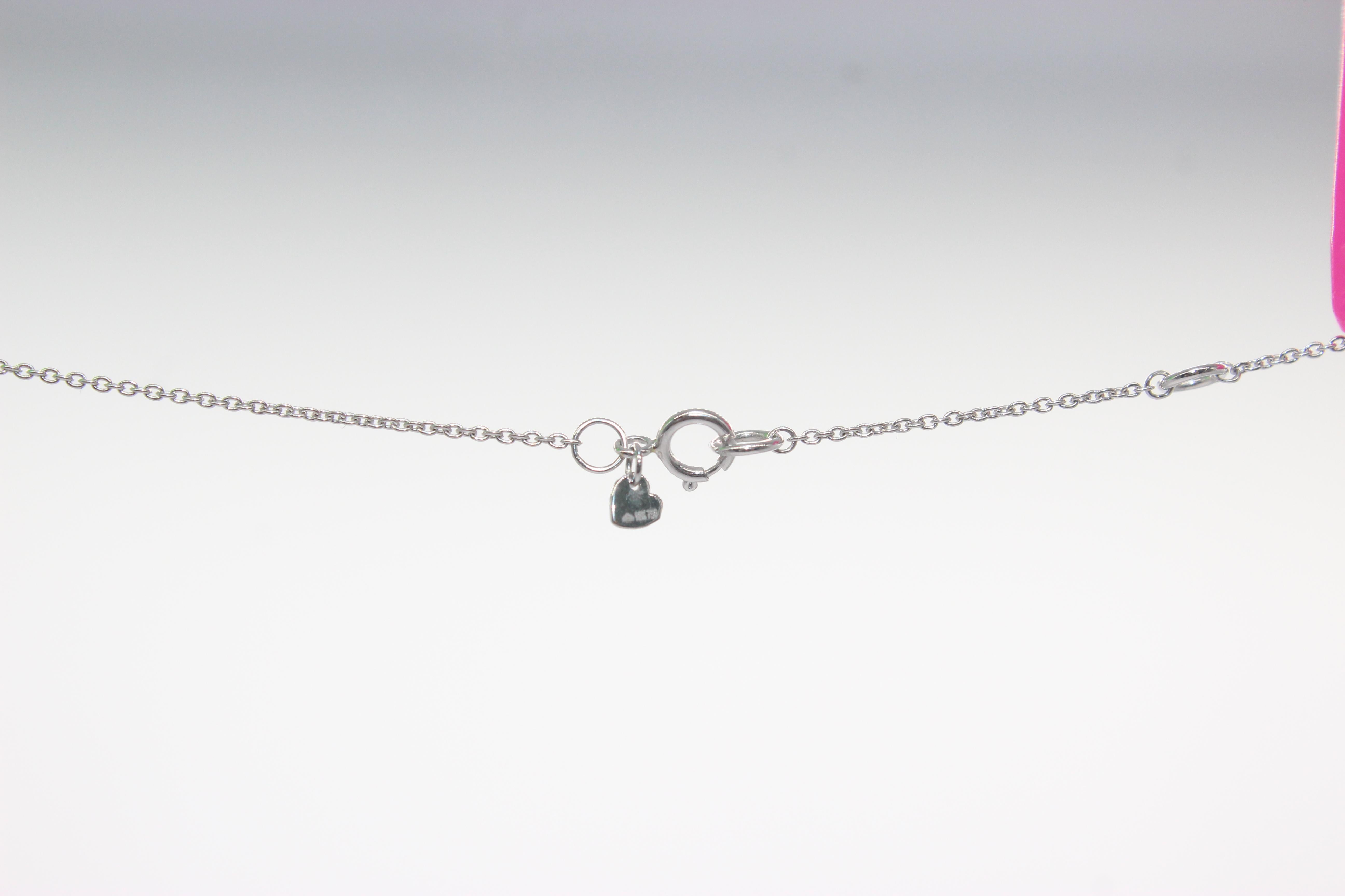 Women's or Men's PANIM 4.51 Carat Diamond Rosecut 18 Karat White Gold Necklace For Sale