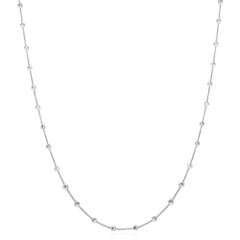 PANIM 4.90 Carats Diamond Rosecut 18k White Gold Choker Necklace