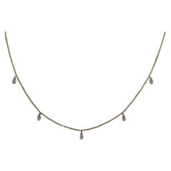PANIM 5 Dancing Diamond Briolettes 18K Yellow Gold Mille Etoiles Necklace