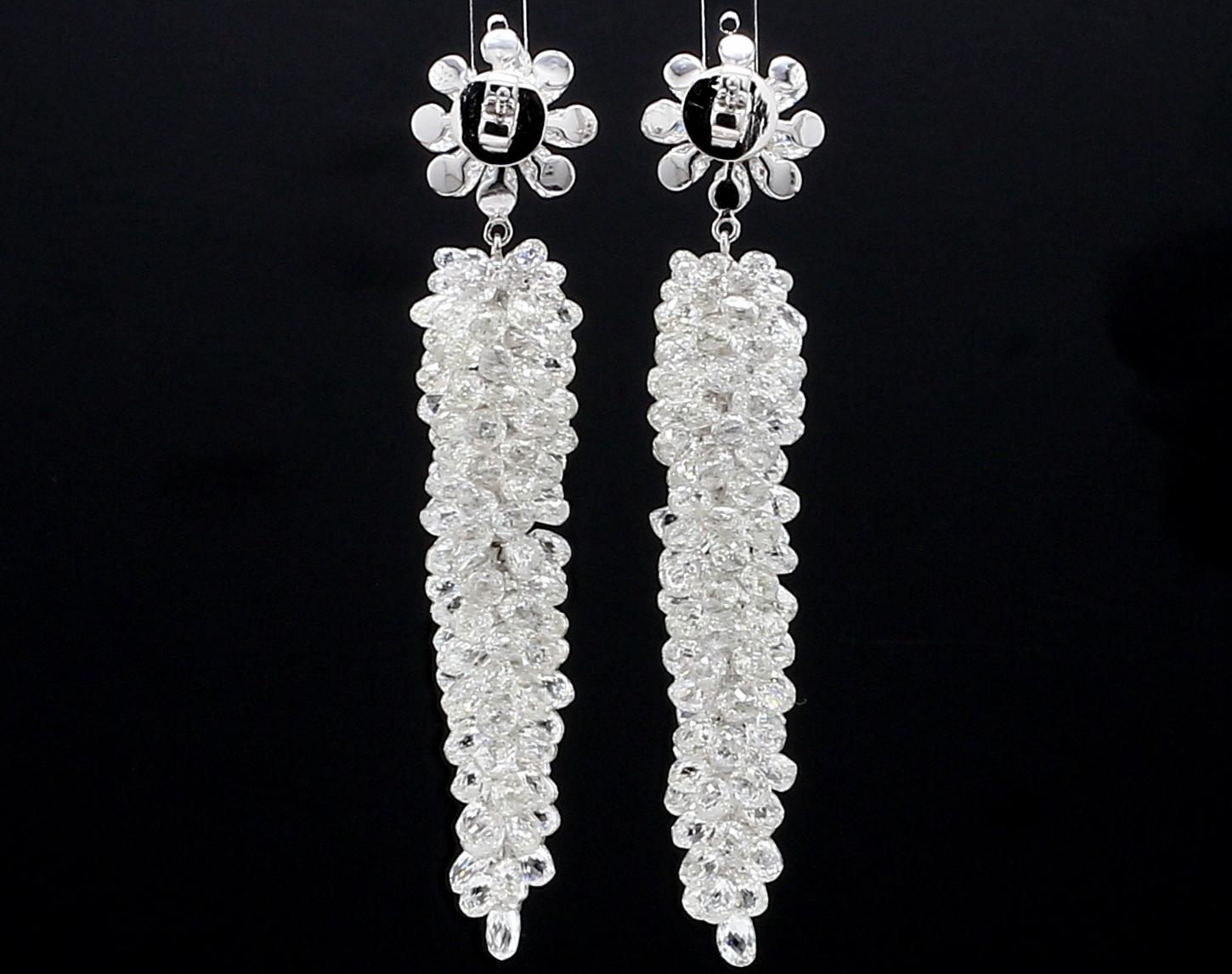PANIM 55.72 Carat Grapevine 18 Karat Diamond Earrings For Sale 1