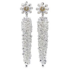 PANIM Boucles d'oreilles en or 18 carats avec diamants taille vigne de 55,72 carats