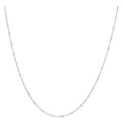 PANIM 5.71 Carat Briolette Cut Diamond 18 Karat White Gold Necklace