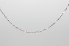 Panim 5.72 Carats Briolette Diamonds 18k White Gold Necklace