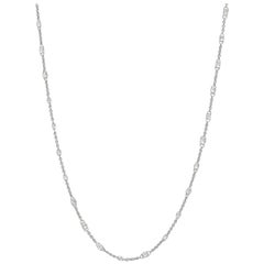 PANIM 5,72 Carati Diamante Briolette A Link Collana in oro bianco 18K