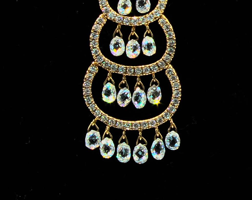 diamond christmas tree earrings
