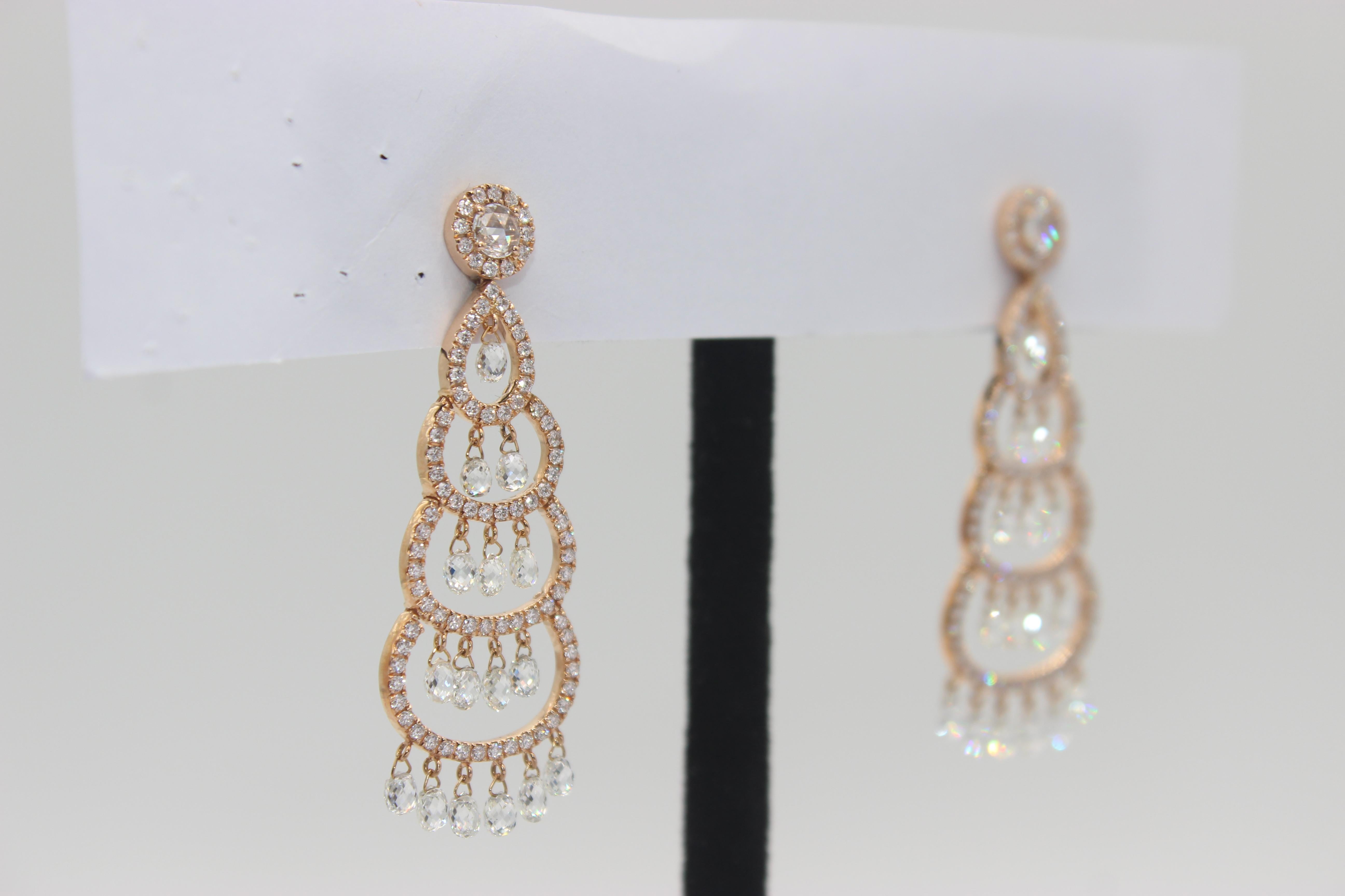 PANIM 6 Carat Christmas Tree 18K White Gold Diamond Earrings For Sale 1