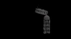 PANIM 6.93 Carats 18K White Gold Diamond Rosecut Tassel Ring