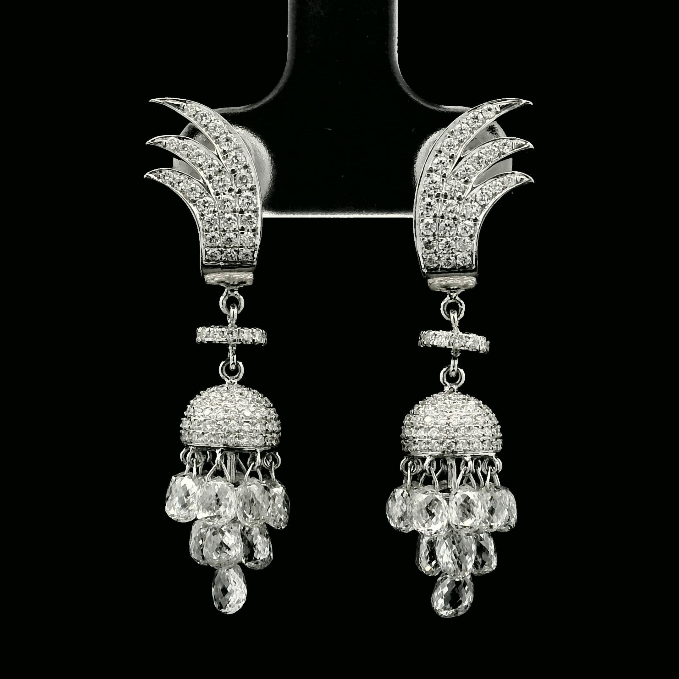PANIM  Orecchini con diamanti in miniatura in oro bianco 18 carati da 7,46 carati in vendita 2