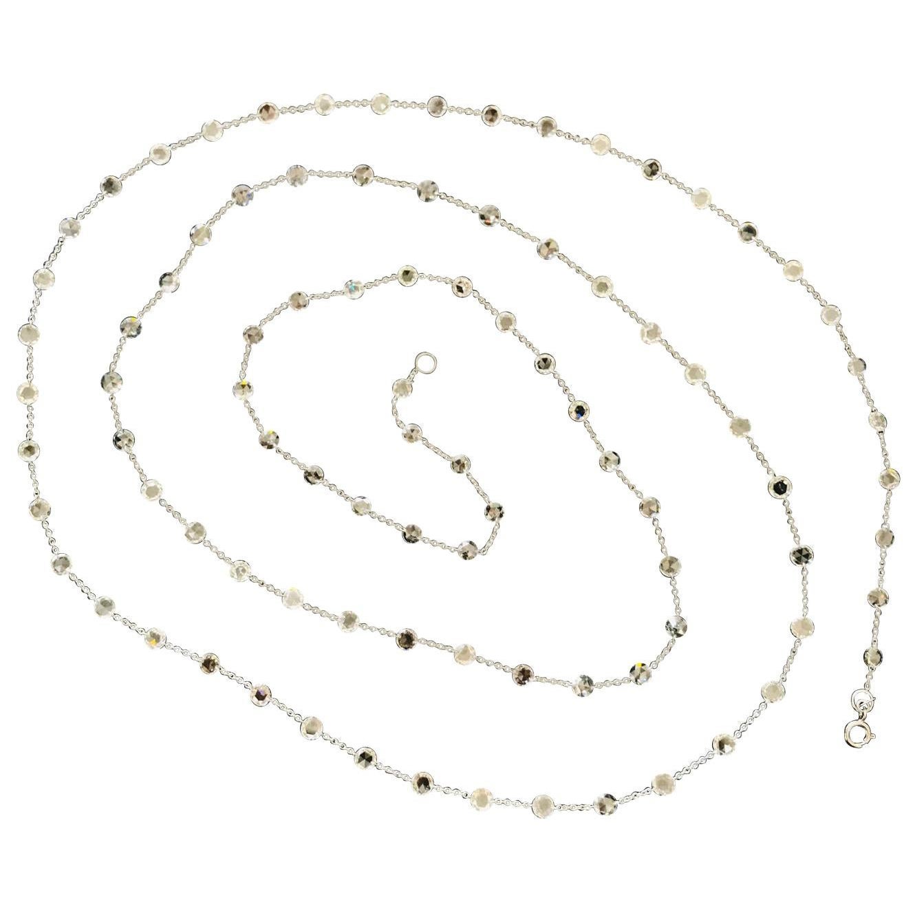 PANIM  Collier en or blanc 18k avec rosace de diamants
