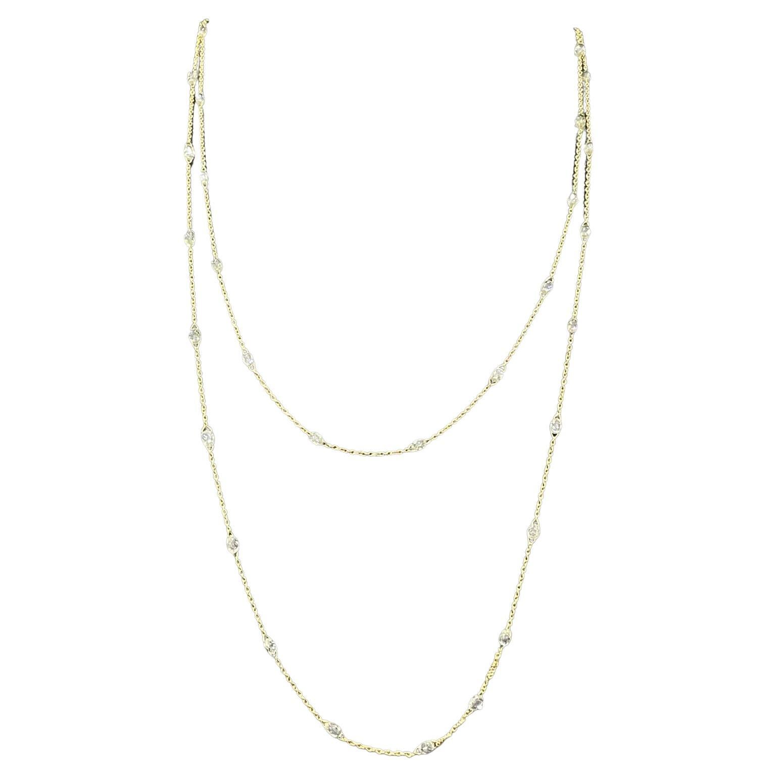 PANIM Briolette Diamond Circles Necklace in 18 Karat Gold