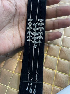 PANIM Briolette Flower Diamond Bracelet 18 Karat White Gold