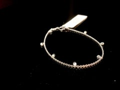 PANIM Bracelet jonc en or blanc 18 carats avec diamants taille rose