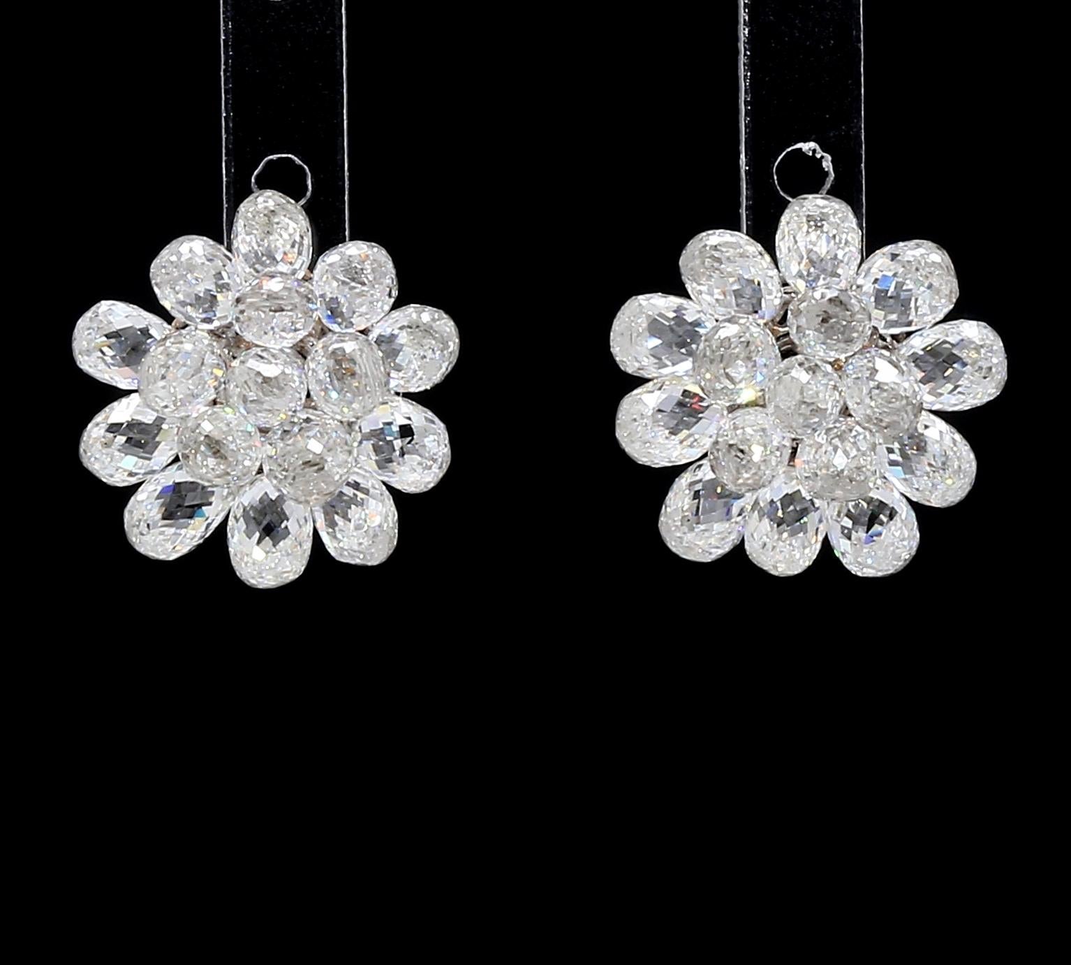 PANIM Orecchini con diamante a brioletta in oro bianco 18k in vendita 4