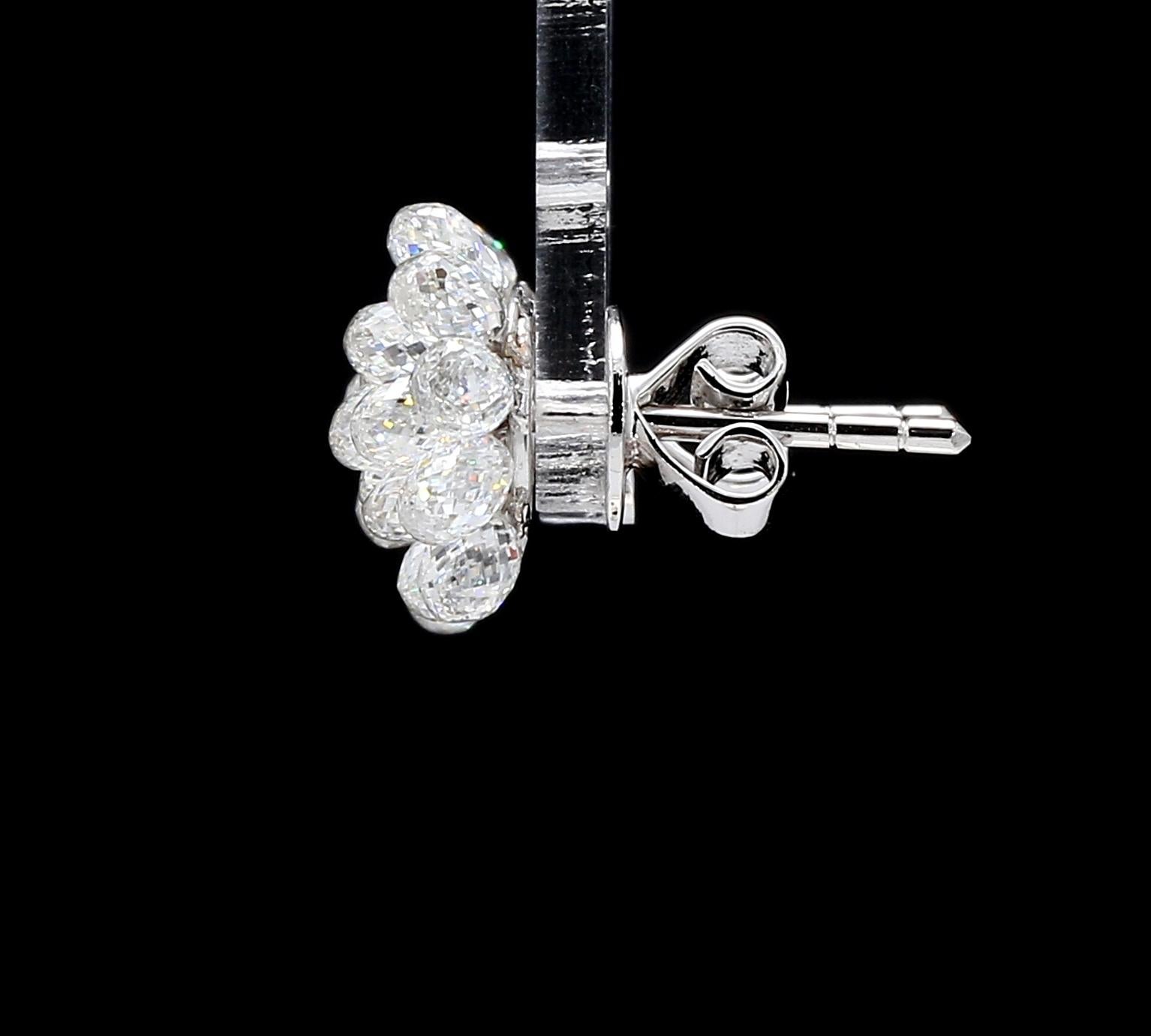 PANIM Orecchini con diamante a brioletta in oro bianco 18k in vendita 6