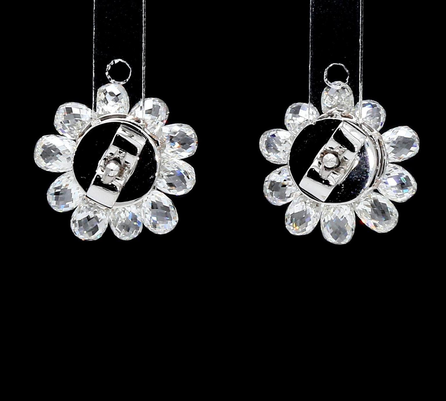 PANIM Orecchini con diamante a brioletta in oro bianco 18k in vendita 7
