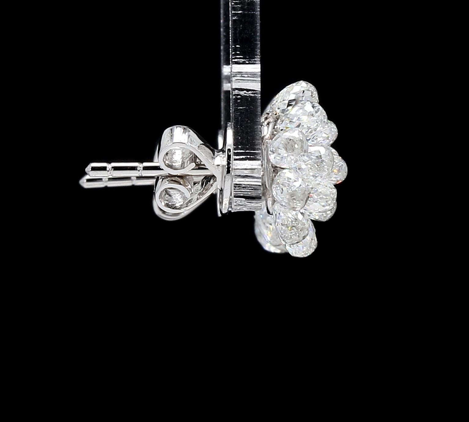 PANIM Orecchini con diamante a brioletta in oro bianco 18k in vendita 8