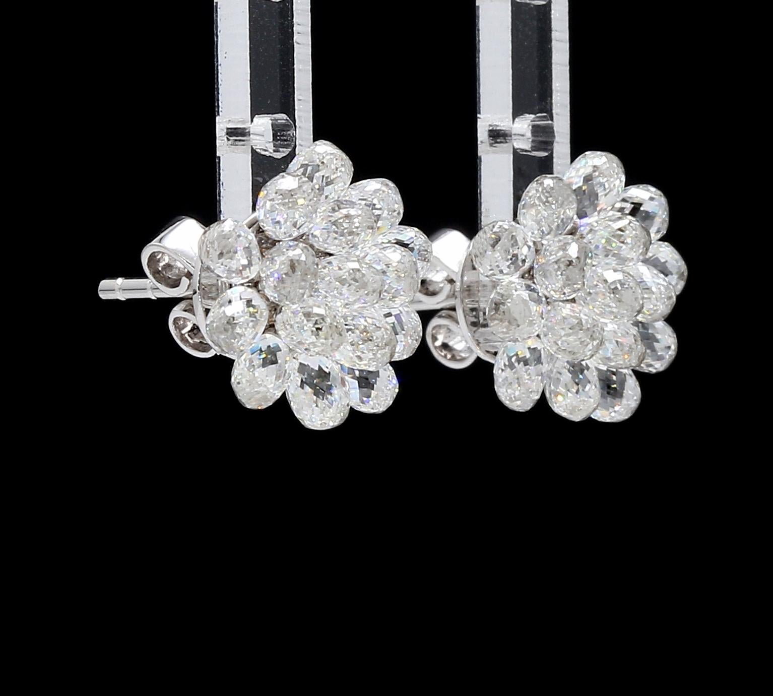 PANIM Orecchini con diamante a brioletta in oro bianco 18k in vendita 9