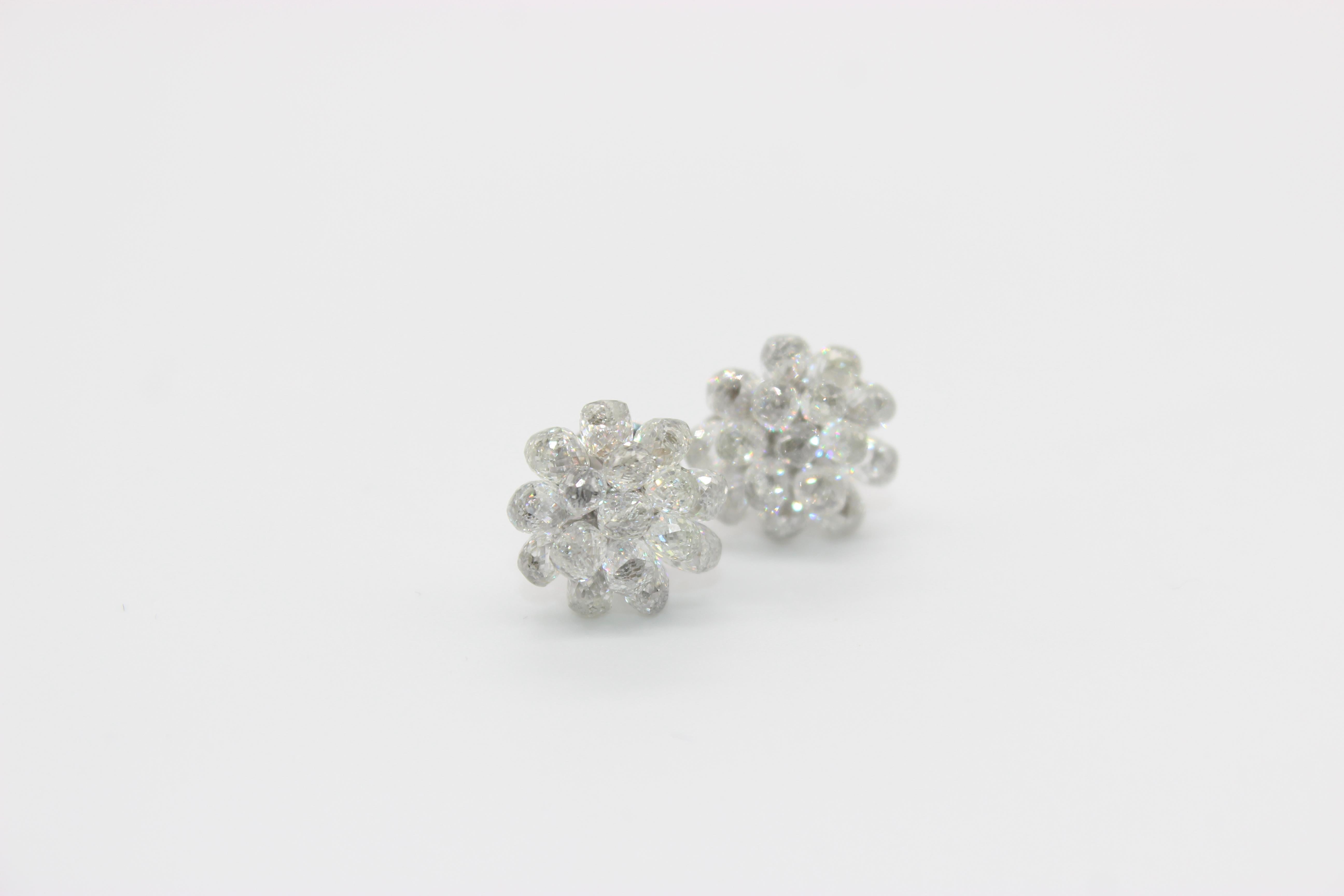 PANIM Orecchini con diamante a brioletta in oro bianco 18k In condizioni Nuovo in vendita a Tsim Sha Tsui, Hong Kong