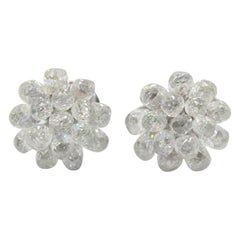 PANIM Diamond Briolette 18k White Gold Stud Earrings
