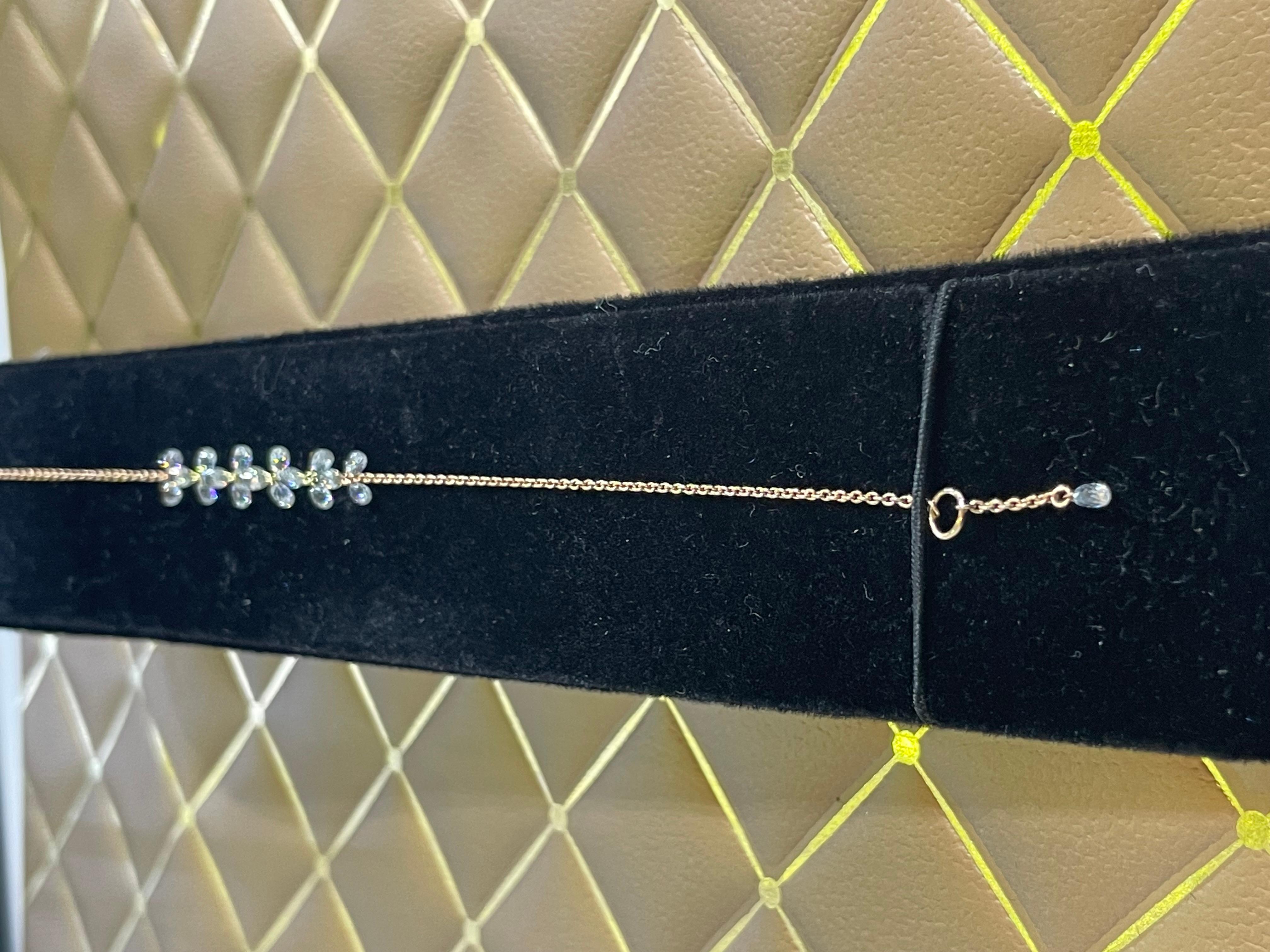 PANIM Bracelet floral à briolettes en or rose 18 carats et diamants Pour femmes en vente