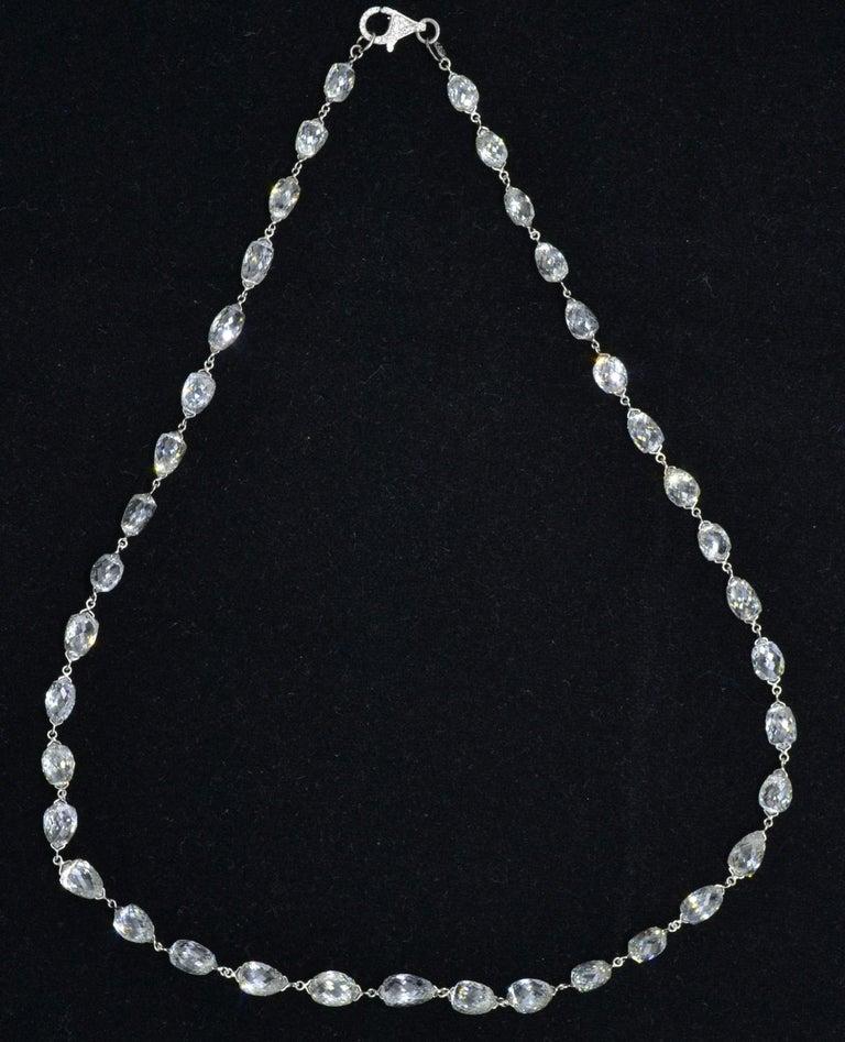 PANIM Diamond Briolette Link Chain 18 Karat Yellow Gold Bracelet For Sale 6