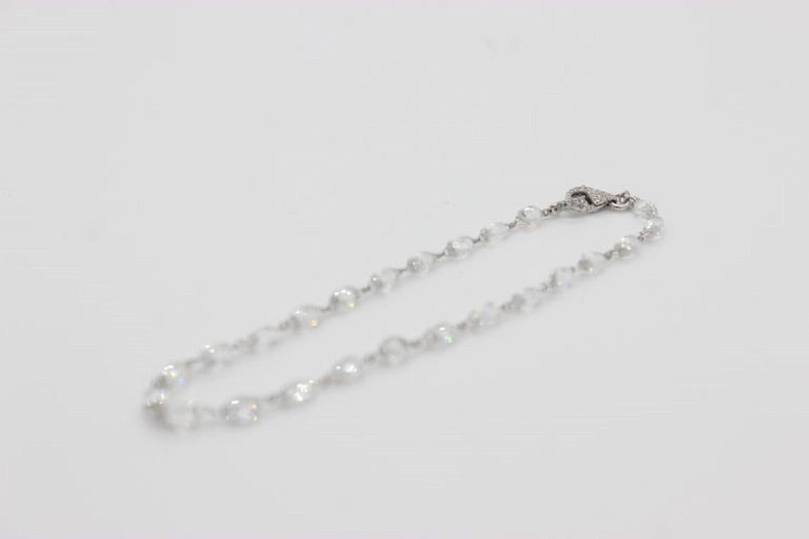 PANIM Diamond Briolette Link Chain 18 Karat Yellow Gold Bracelet For Sale 10