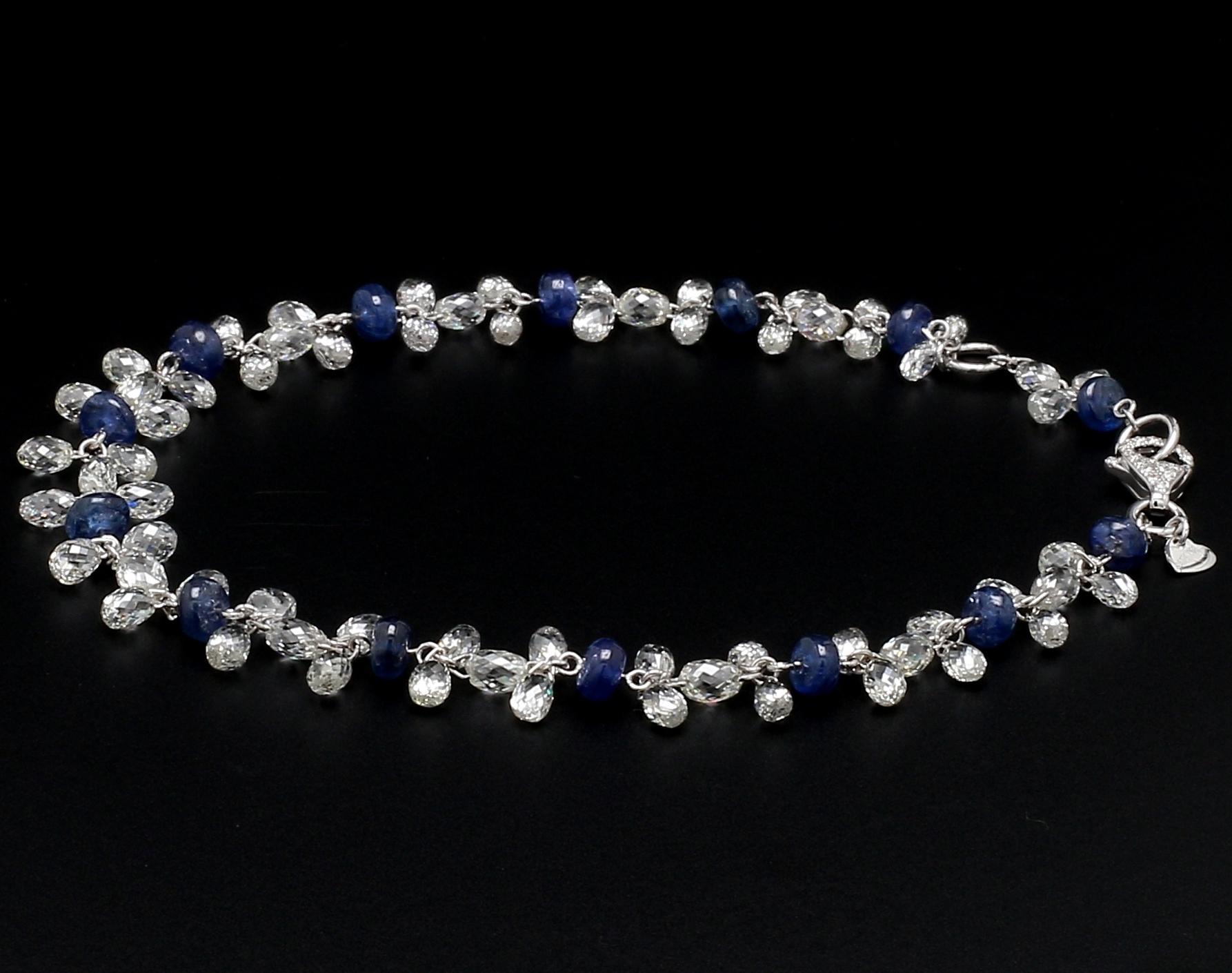 PANIM Diamond Briolette & Sapphire 18K White Gold Dangling Bracelet

Bracelets are worn to enhance the look. Women love to look good. Women often wear exquisite gold bracelets on their wrists, and this is quite usual. Every woman should own a