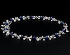 PANIM Diamond Briolette & Sapphire 18K White Gold Dangling Bracelet