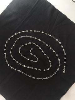 PANIM 9 Carats Diamond Rosecut 18k White Gold Necklace