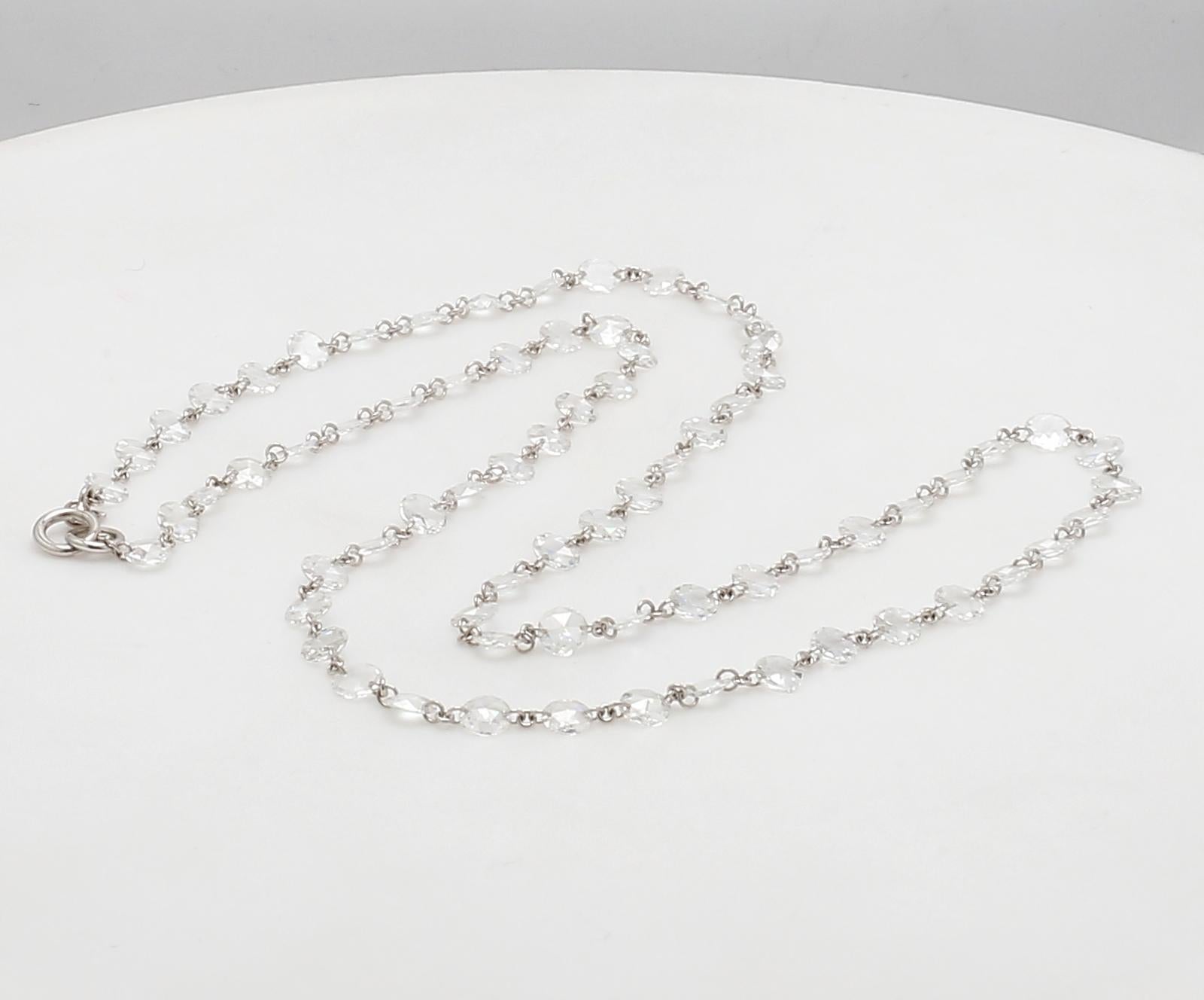 PANIM Diamond Rosecut 18k White Gold Choker Necklace

A gorgeous diamond necklace is a staple in everyone's wardrobe .This Panim Classic Diamond Rosecut Necklace features round shape diamond rosecut .These diamonds sparkle incredibly ,set in 18k
