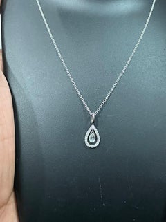 PANIM Drop Dangling Necklace in 18 Karat White Gold
