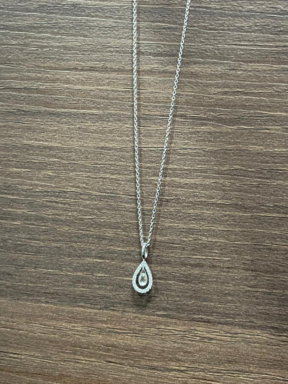 Moderno Collana PANIM Drop Dangling in oro bianco 18 carati in vendita