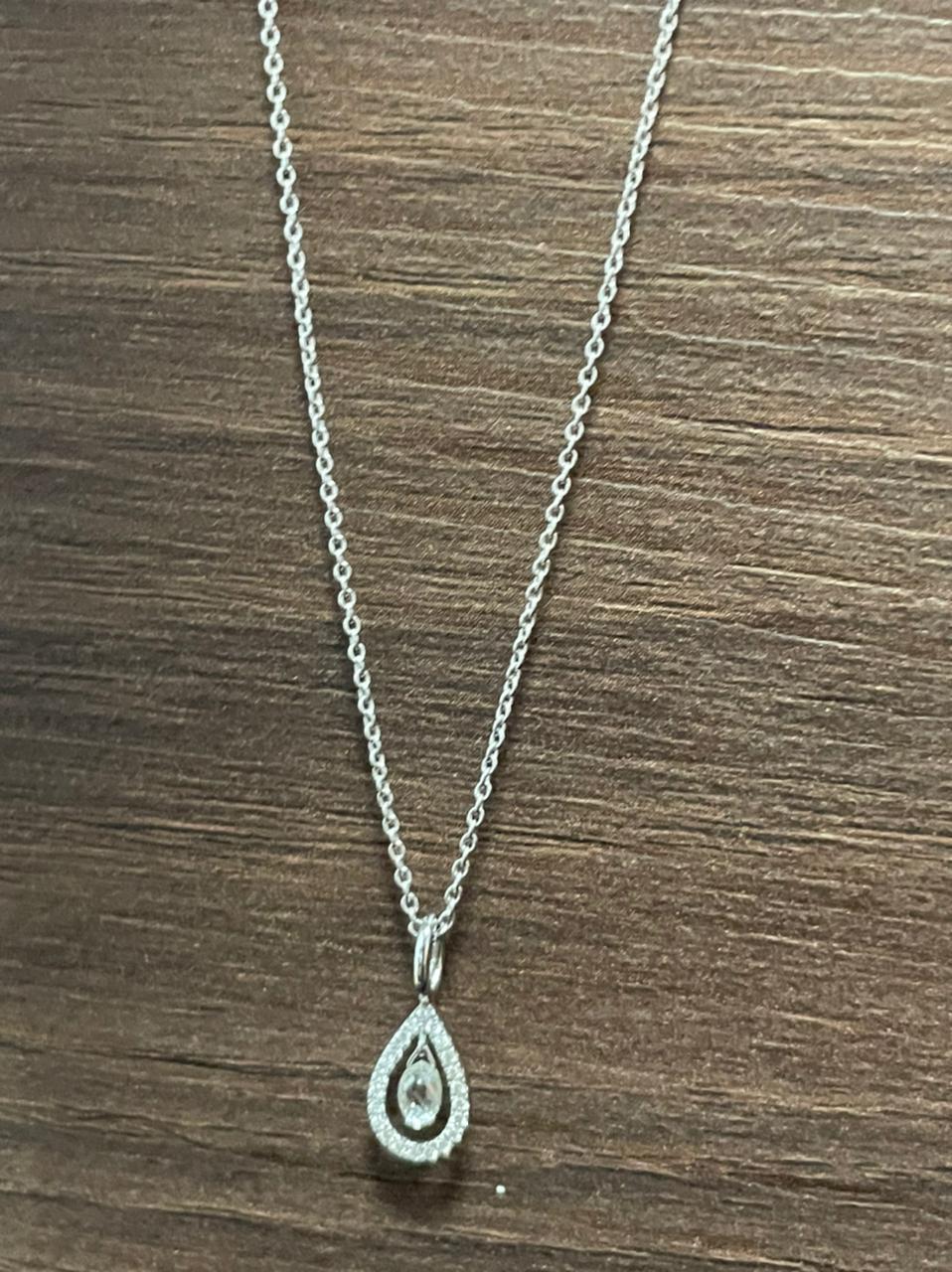 Donna Collana PANIM Drop Dangling in oro bianco 18 carati in vendita