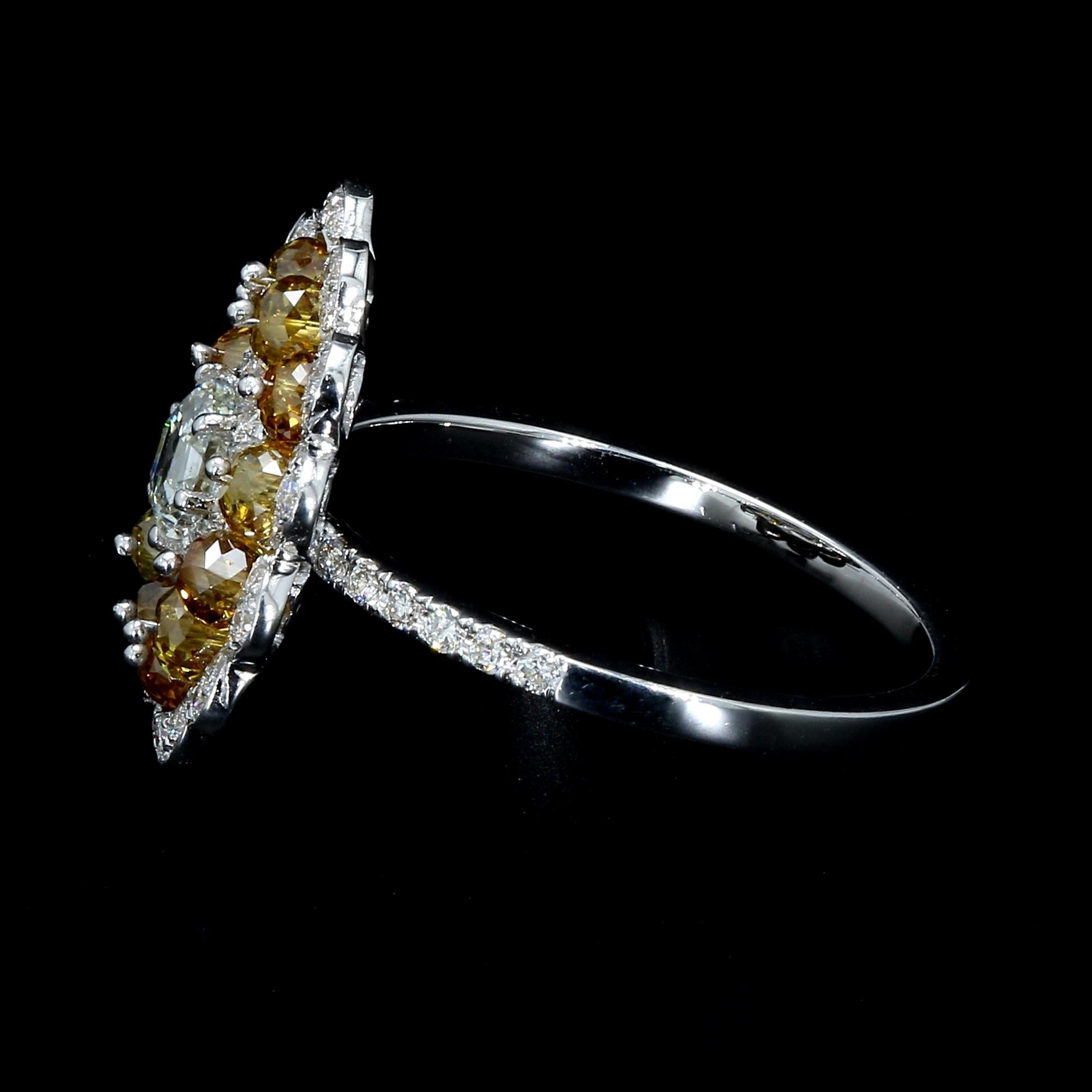 PANIM Fancy Perlen & Hexa Einzigartiger Ring in 18 Karat Weißgold im Zustand „Neu“ im Angebot in Tsim Sha Tsui, Hong Kong