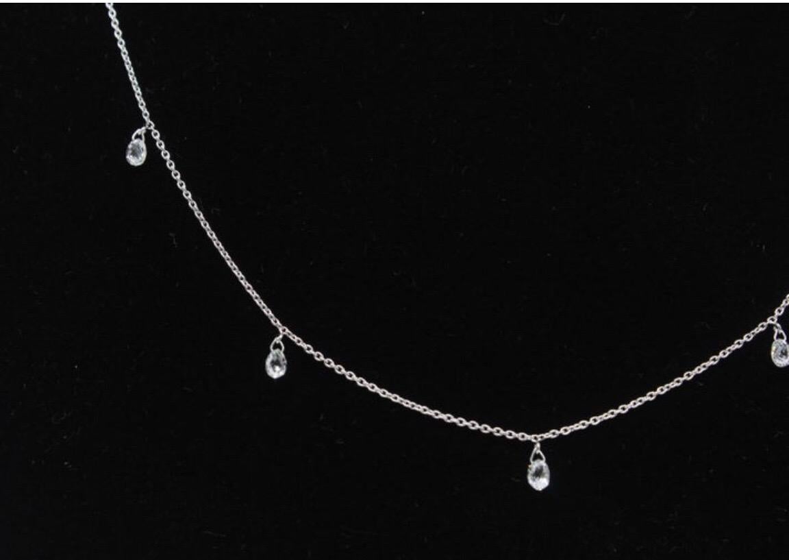 PANIM Mille Etoiles Necklace with 5 Dancing Briolettes Diamonds in 18Kwhite Gold 2