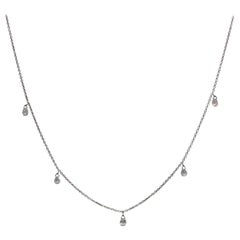 PANIM Mille Etoiles Necklace with 5 Dancing Briolettes Diamonds in 18Kwhite Gold