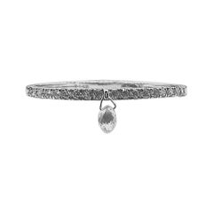 PANIM Mono Briolette Diamond 18K White Gold Dangling Ring