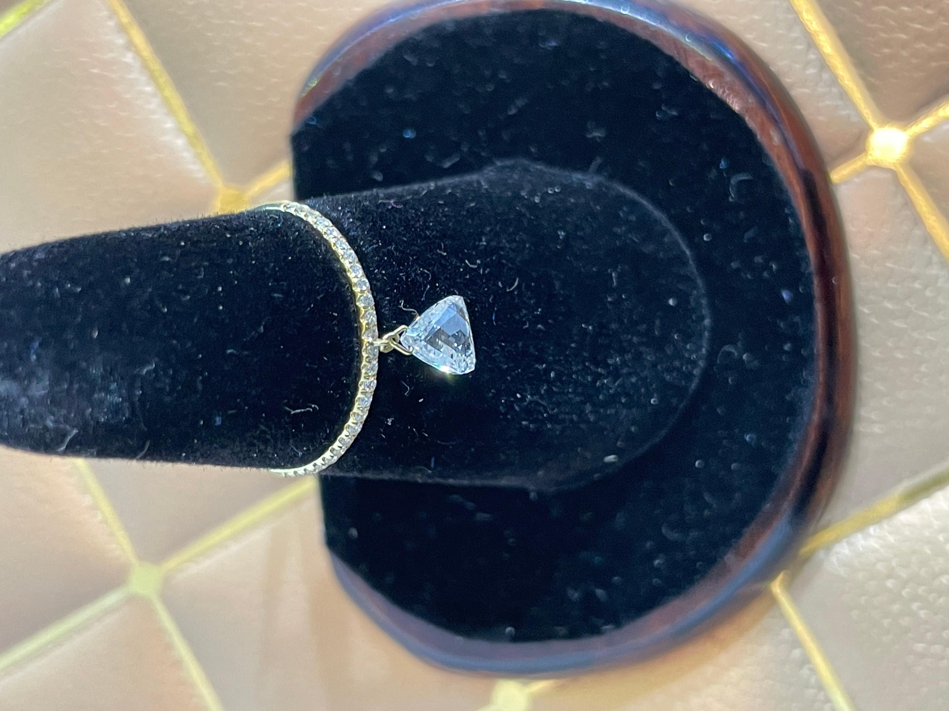 De las mujeres Anillo Colgante PANIM Nizam Taviz Cut Diamond Oro Rosa 18k en venta