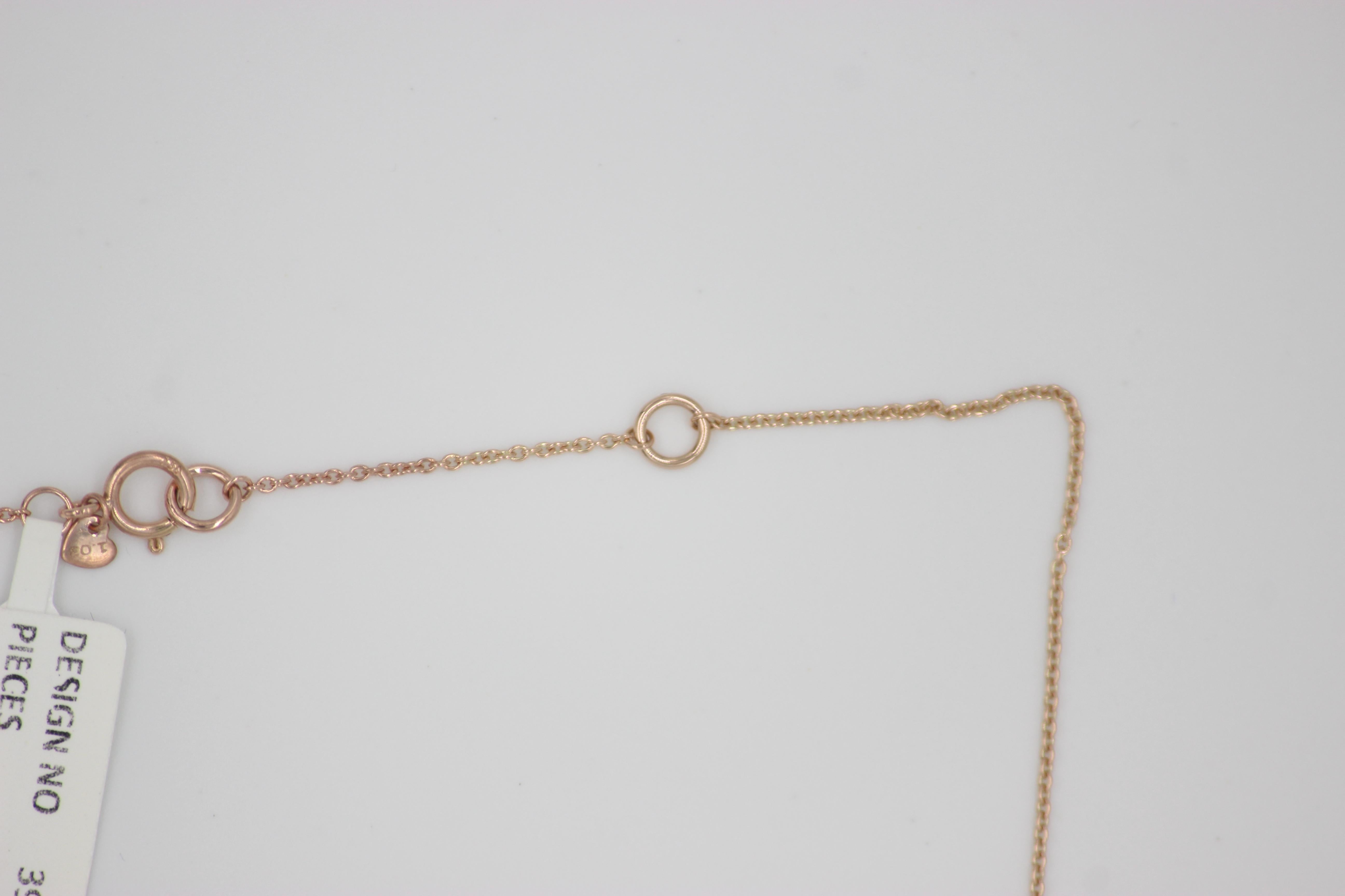 This Panim Danging Briolettes Necklace is made of 18K Rose gold with 1.03 ctw of diamonds.  

This piece is handcrafted and manufactured by Panim. All of the diamonds are hand-set by a master diamond setter in the highest quality craftsmanship. This