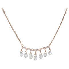 PANIM Rose Gold Briolette Diamond Pendant Necklace