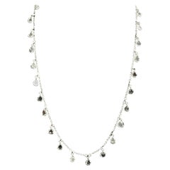 PANIM Collier à cercles en or 18 carats avec diamants taille poire et diamants taille rose