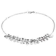 Bracciale PANIM Rosecut con frangia di diamanti e pera in oro bianco 18 carati